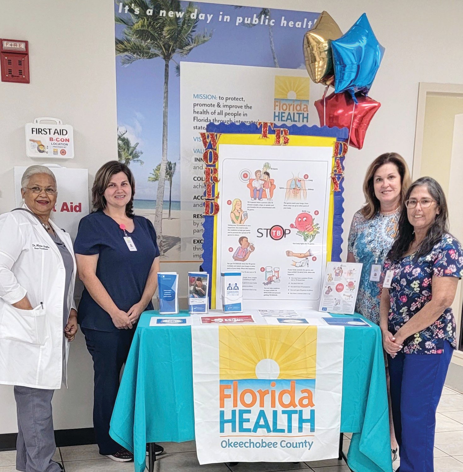 Pictured left to right: Dr. Marie Anglin, D.N.P., F.N. P-C; Danielle Stevens, R.N.; Vickie Elkins, R.N. Director of Nursing; and Patricia Pelayo, R.N. Community Health Supervisor.